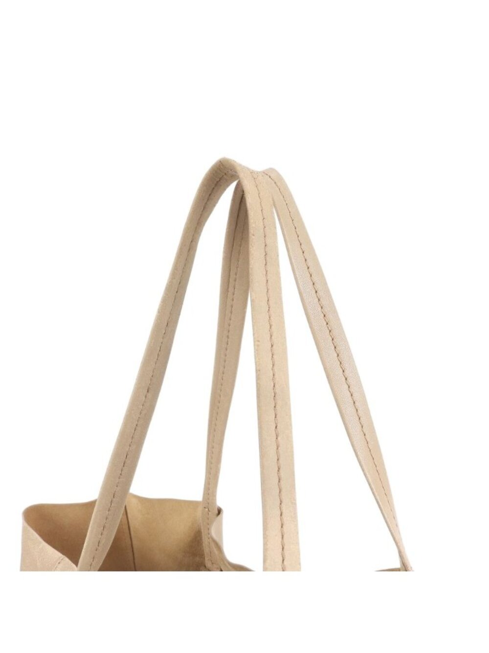 ★SOLD★ Celine Horizontal Cabas Leather Tote Beige Shoulder Hand Cem - Picture 2 of 9